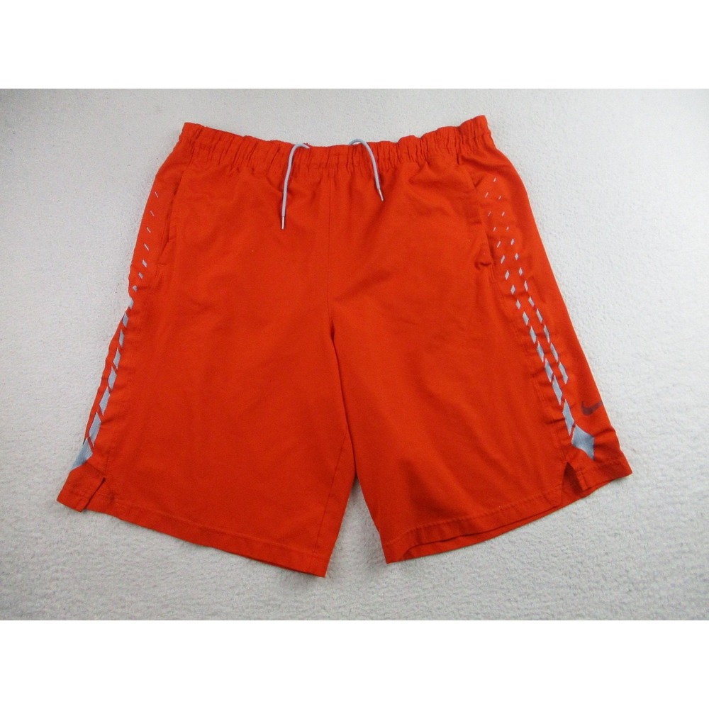 Nike Hyper Elite Shorts Mens Large Dri-FIT Orange Basketball Performance Mesh